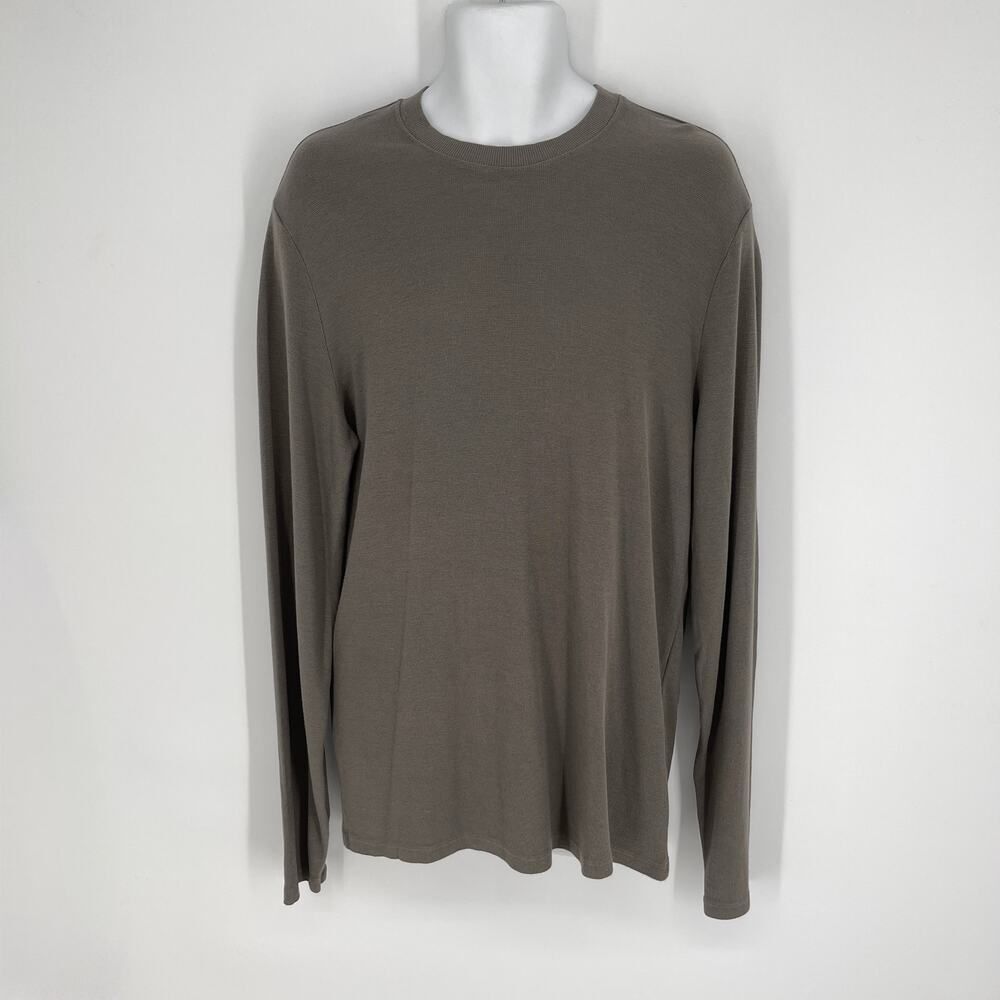 Cotton Citizen NEW Mens Hendrix Crew Shirt Long Sleeves Lightweight Size L Taupe - Picture 1 of 8
